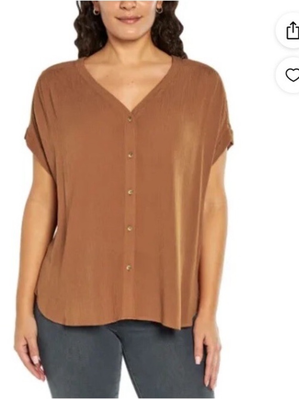 NEW Orvis Rust Casual Top Button Front Shirt Women's Size LargeClassic Versatile